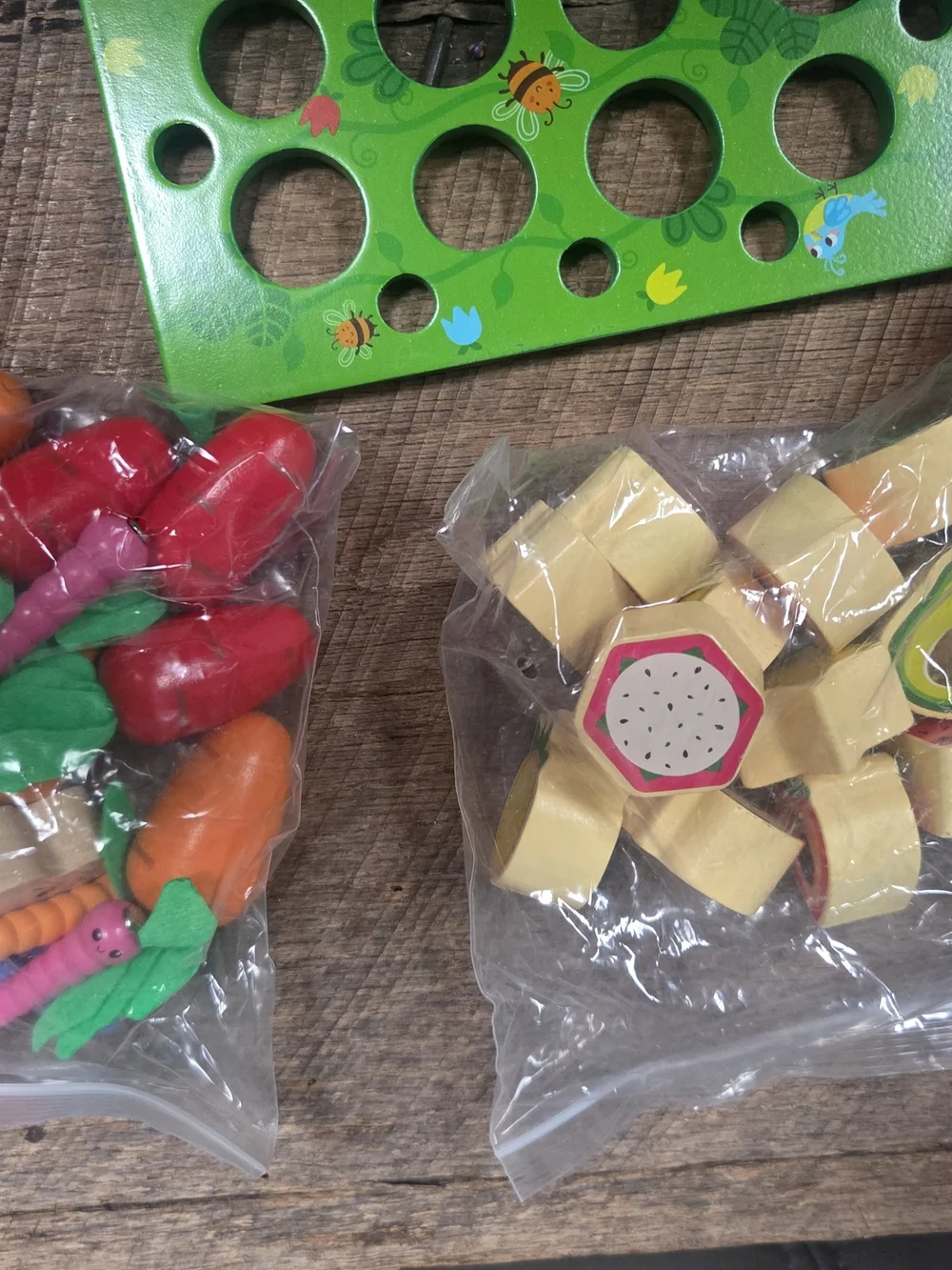 New Carrots Wooden Harvest Game - Kids Wooden Toy - Bin S